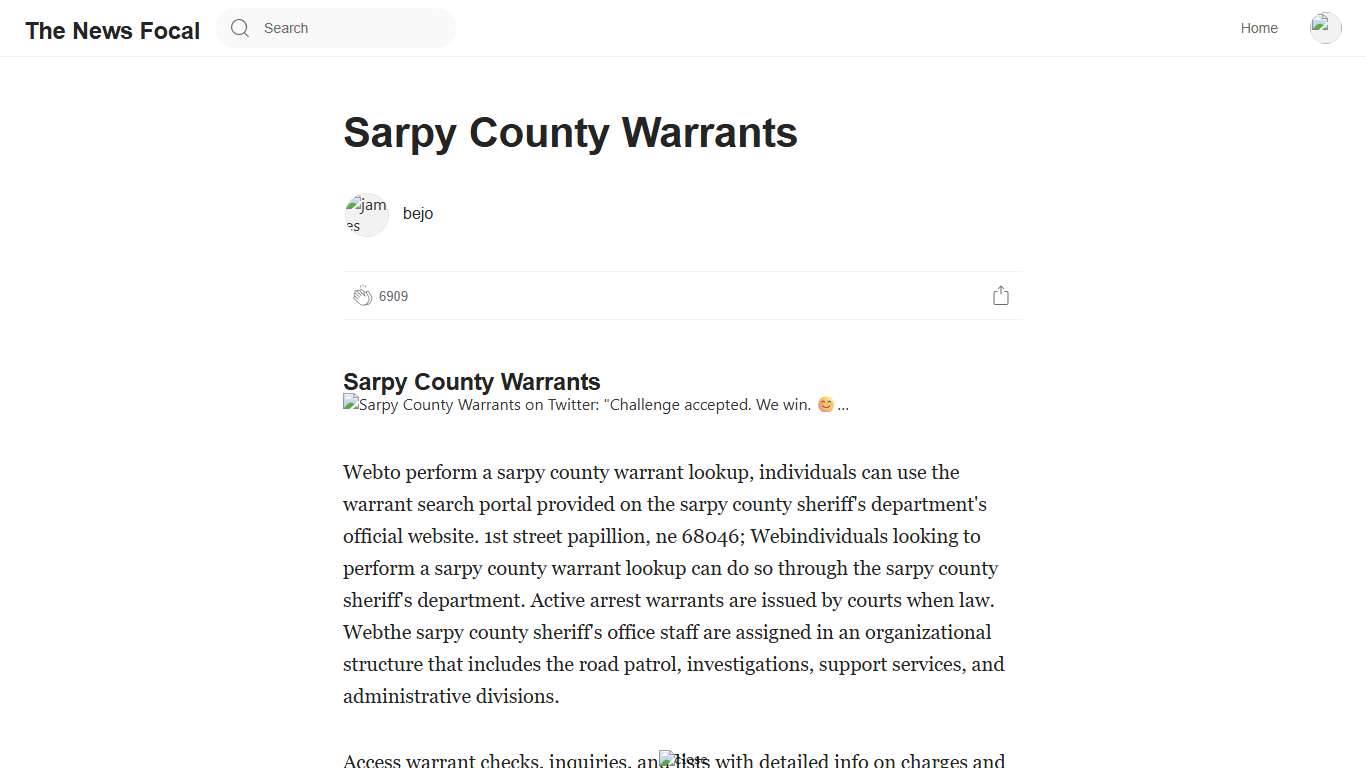 Sarpy County Warrants