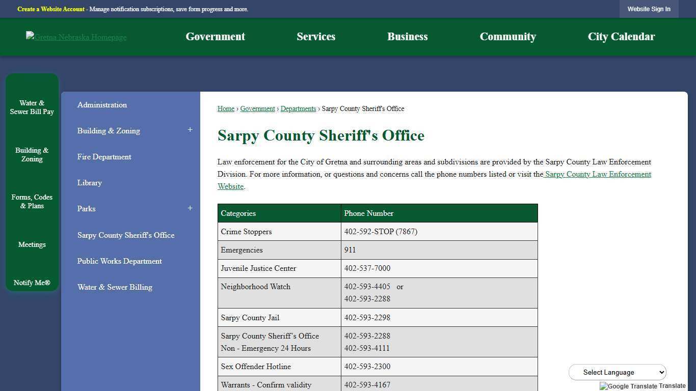 Sarpy County Sheriff's Office | Gretna, NE - Official Website